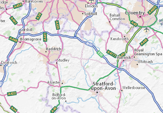 Mapa Henley-in-Arden