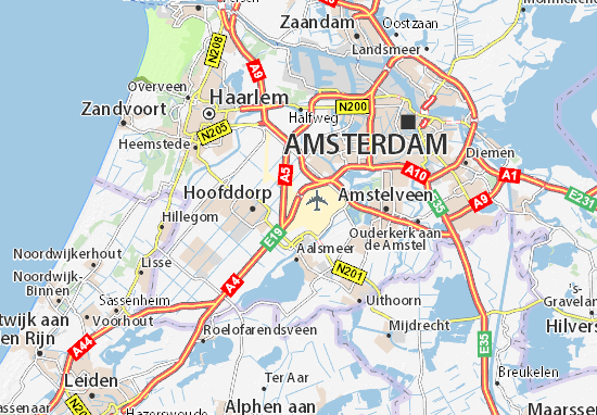 Mapa Luchthaven Amsterdam-Schiphol