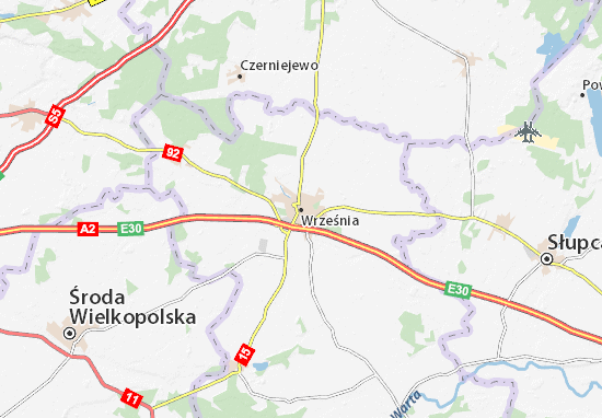Karte Stadtplan Września