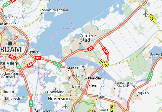 Karte Stadtplan Almere-Haven