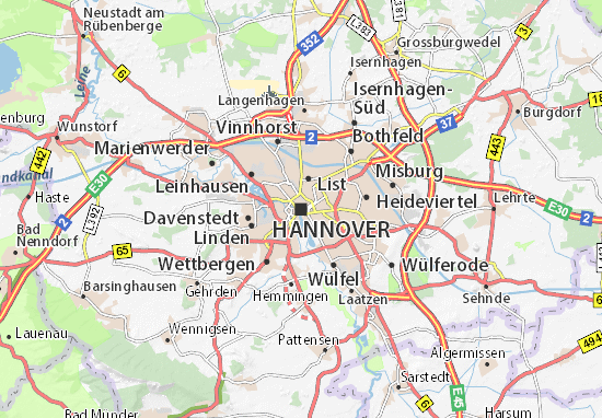 Karte Stadtplan Hannover