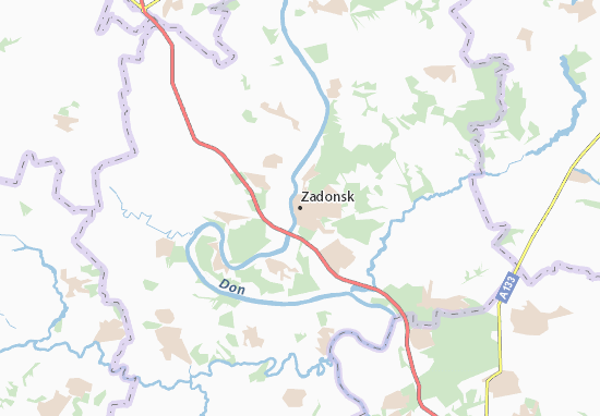 Karte Stadtplan Zadonsk