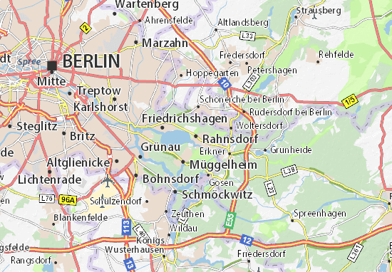 Kaart MICHELIN Rahnsdorf - plattegrond Rahnsdorf - ViaMichelin