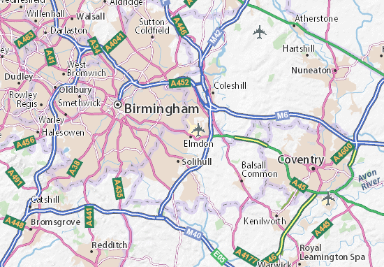 Karte Stadtplan Birmingham International Airport