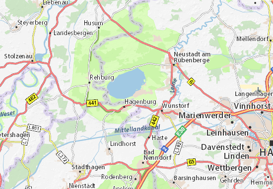 MICHELIN-Landkarte Steinhude - Stadtplan Steinhude - ViaMichelin