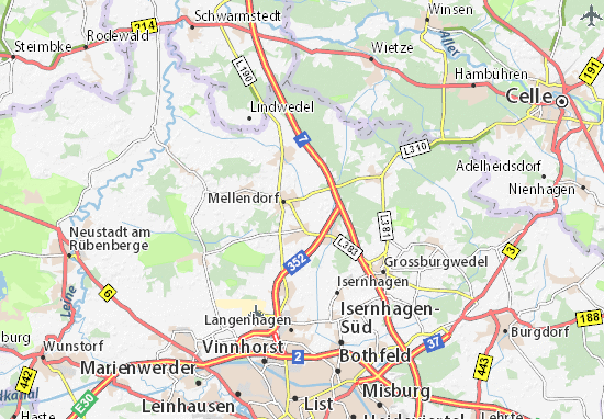 MICHELIN-Landkarte Wedemark - Stadtplan Wedemark - ViaMichelin