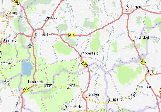 Karte Stadtplan Wagenfeld