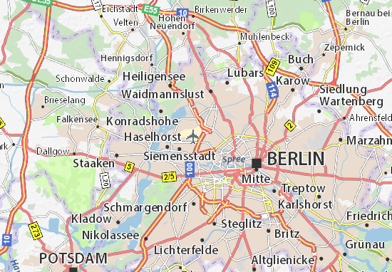 Michelin Landkarte Berlin Tegel Flughafen Stadtplan Berlin Tegel Flughafen Viamichelin