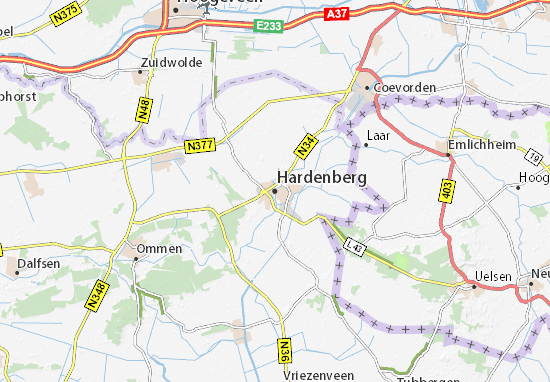 Mapa Hardenberg