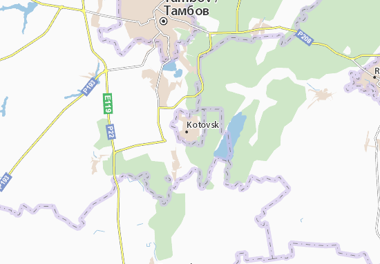 Kaart Plattegrond Kotovsk