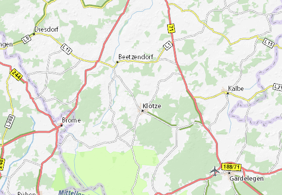 MICHELIN-Landkarte Klötze Nord - Stadtplan Klötze Nord - ViaMichelin