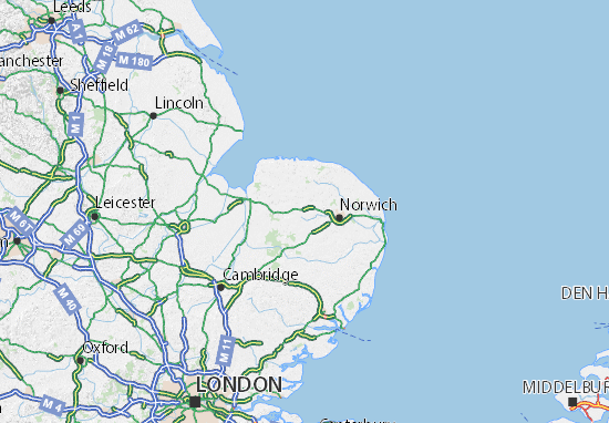 Michelin Norfolk Map Viamichelin