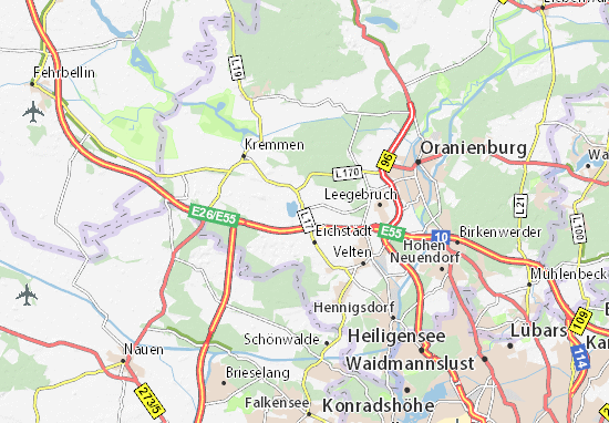 MICHELIN-Landkarte Vehlefanz - Stadtplan Vehlefanz - ViaMichelin