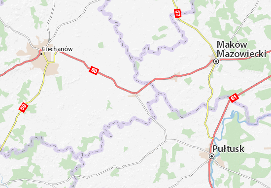 Karte Stadtplan Gołymin-Ośrodek