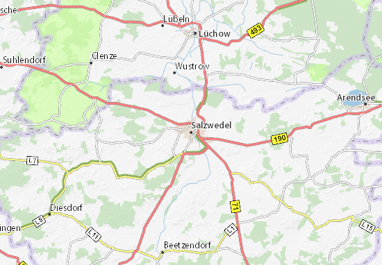 MICHELIN-Landkarte Salzwedel - Stadtplan Salzwedel - ViaMichelin