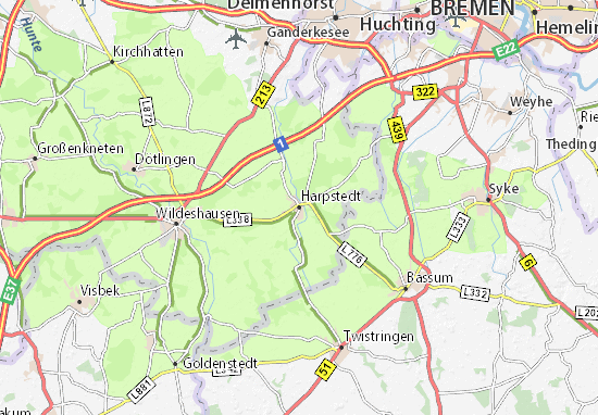 Karte Stadtplan Harpstedt