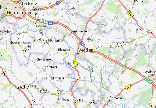 MICHELIN Verden map - ViaMichelin