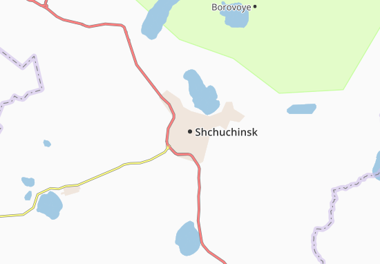 Kaart Plattegrond Shchuchinsk