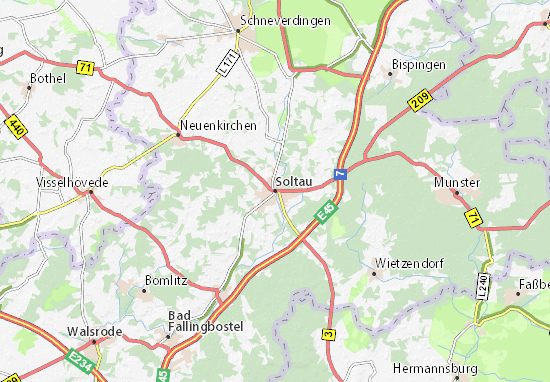 MICHELIN-Landkarte Soltau - Stadtplan Soltau - ViaMichelin