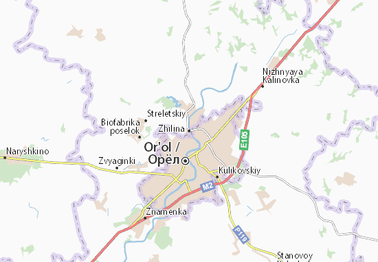 Karte Stadtplan Zhilina