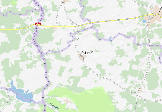 Karte Stadtplan Svisłač&#x27;