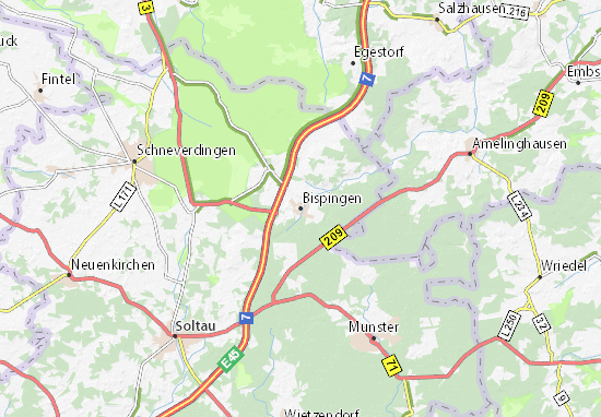 MICHELIN-Landkarte Bispingen - Stadtplan Bispingen - ViaMichelin