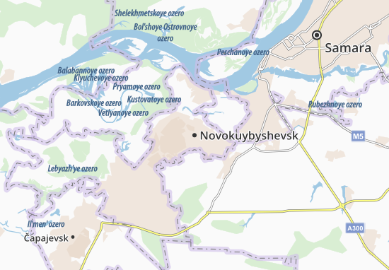 Karte Stadtplan Novokuybyshevsk