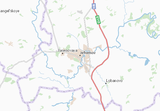 Mapa Jefremov