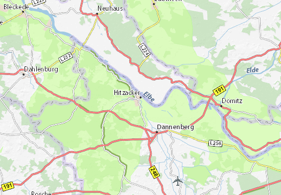 karte hitzacker umgebung Karte Stadtplan Hitzacker Viamichelin karte hitzacker umgebung