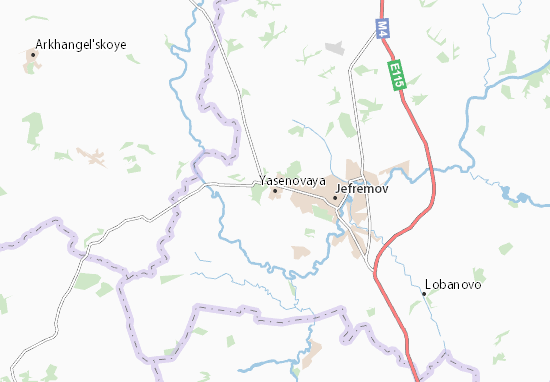 Mapa Yasenovaya