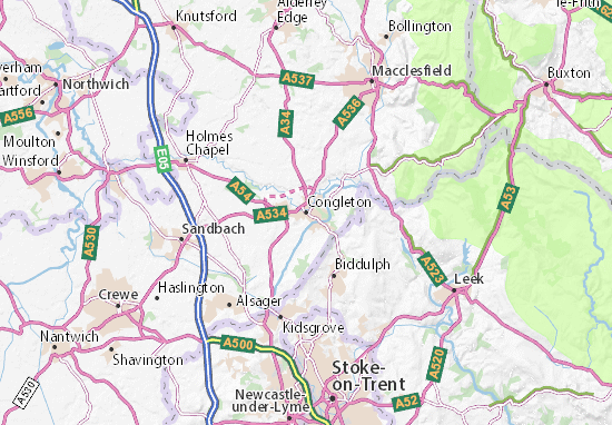 Mapa Congleton