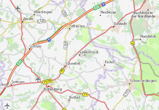 MICHELIN-Landkarte Lauenbrück - Stadtplan Lauenbrück - ViaMichelin