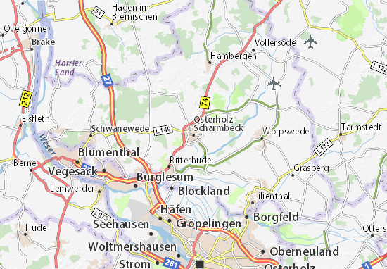 MICHELIN-Landkarte Osterholz-Scharmbeck - Stadtplan Osterholz