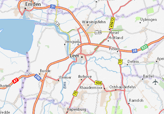 MICHELIN-Landkarte Leer - Stadtplan Leer - ViaMichelin