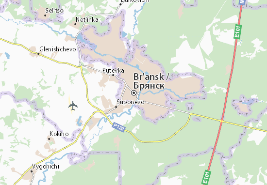 Mapa Br&#x27;ansk