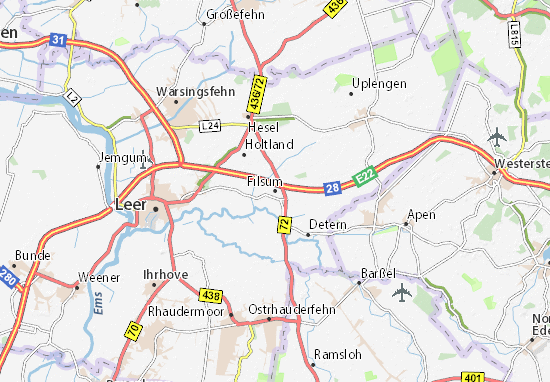 MICHELIN-Landkarte Filsum - Stadtplan Filsum - ViaMichelin