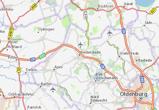 MICHELIN-Landkarte Westerstede - Stadtplan Westerstede - ViaMichelin