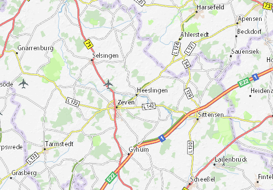 Karte Stadtplan Heeslingen