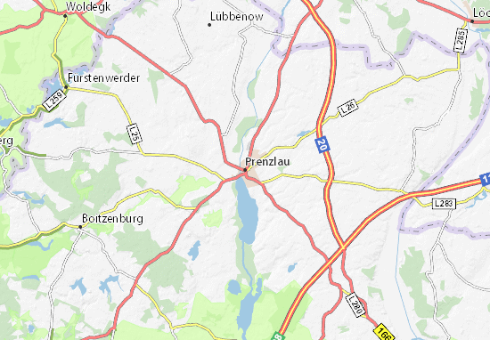 Map of Woldegk (Germany)
