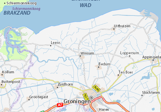 Karte Stadtplan Winsum