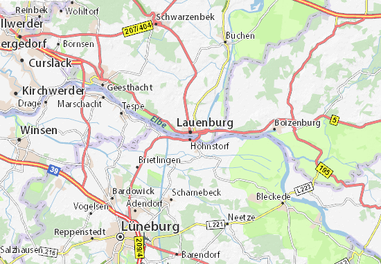 MICHELIN-Landkarte Lauenburg - Stadtplan Lauenburg - ViaMichelin