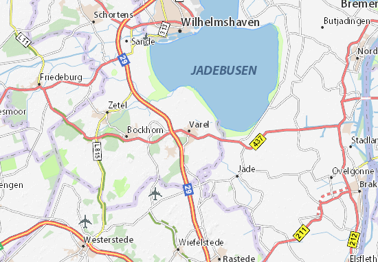 MICHELIN-Landkarte Varel - Stadtplan Varel - ViaMichelin