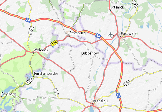 Karte Stadtplan Lübbenow