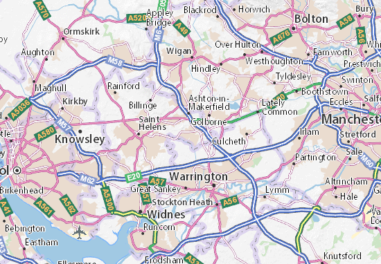 Mapa Newton-le-Willows