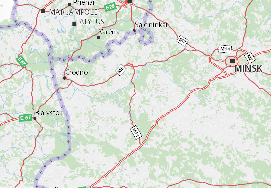 Karte Stadtplan Dzyatlouhski