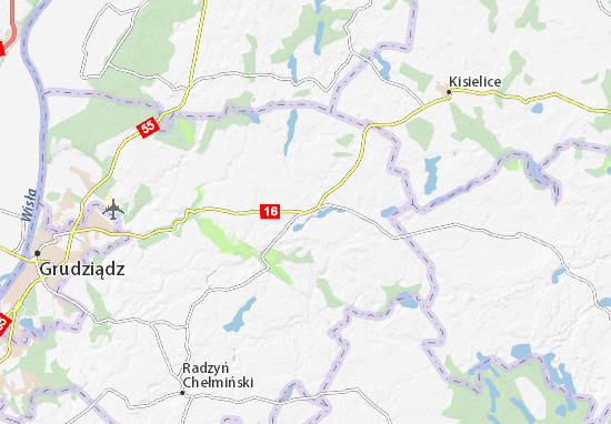 Karte Stadtplan Łasin