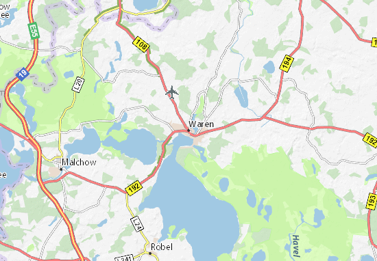 MICHELIN-Landkarte Waren - Stadtplan Waren - ViaMichelin