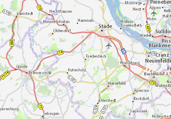 Karte Stadtplan Fredenbeck