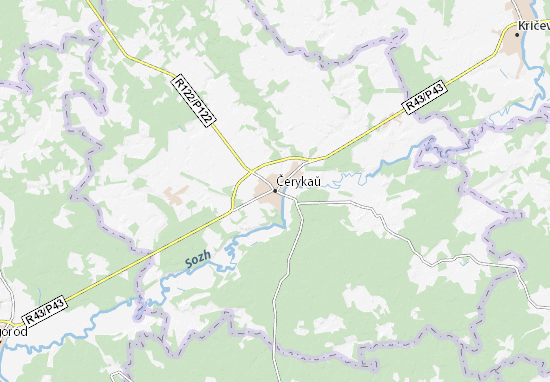 Karte Stadtplan Čerykaŭ