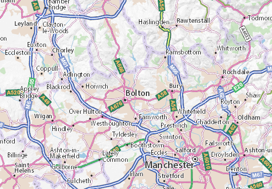 Mapa MICHELIN Bolton - mapa Bolton - ViaMichelin